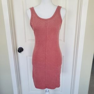Forever 21 Coral Ribbed Tank Dress